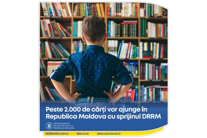Peste 2 000 de cărți vor ajunge în R. Moldova cu suportul DRRM