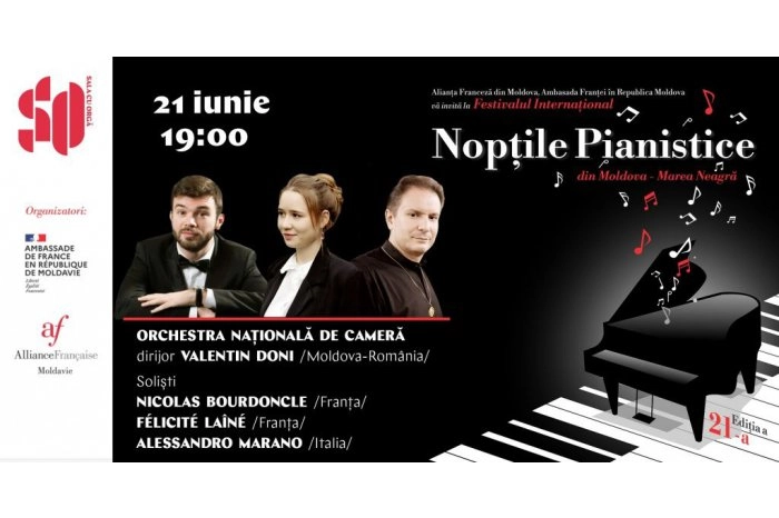Festivalul Internațional Nopțile Pianistice din Moldova - Marea Neagră se va desfășura la Chișinău și Tiraspol