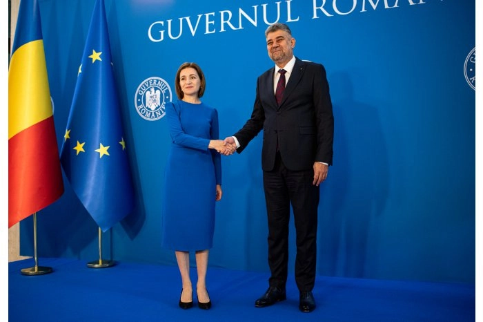 Președintele Maia Sandu a discutat cu premierul român despre cooperarea în sectorul energetic și dezvoltarea infrastructurii transfrontaliere