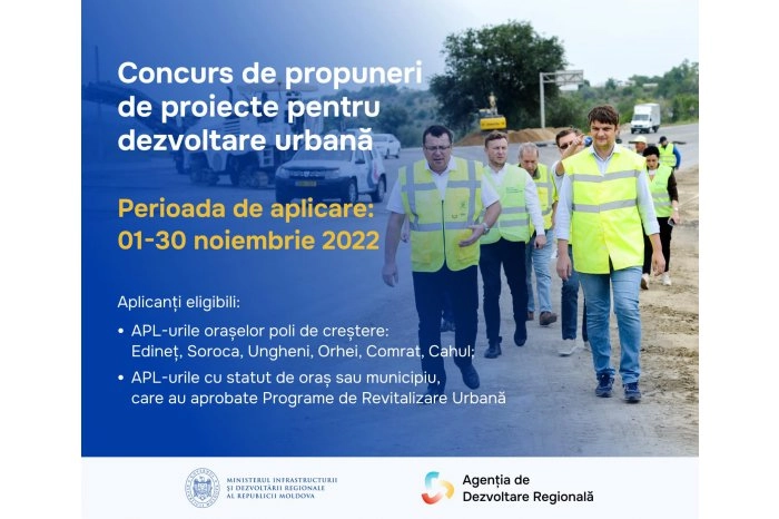 A fost lansat Concursul de propuneri de proiecte pentru dezvoltare urbană