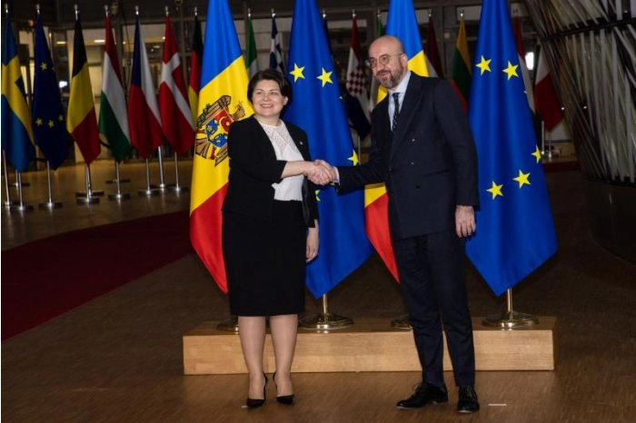 Premierul Natalia Gavrilița a discutat la Bruxelles cu Charles Michel, președintele Consiliului European