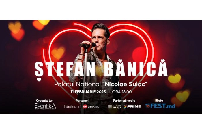 Un concert al interpretului și compozitorului român Ștefan Bănică va avea loc la Palatul Național