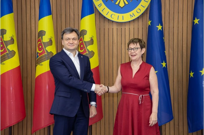 Premierul Dorin Recean, în dialog cu președinta BERD, Odile Renaud-Basso