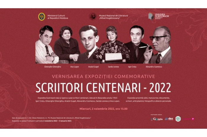La Chișinău a fost vernisată expoziția comemorativă ”Scriitori centenari 2022”