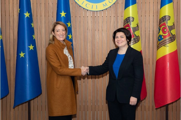 Prim-ministrul Natalia Gavrilița a avut o întrevedere cu preşedintele Parlamentului European, Roberta Metsola
