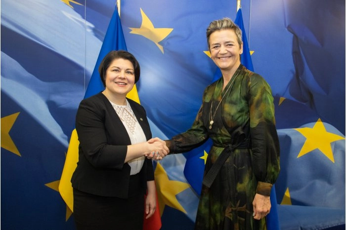 Natalia Gavrilița s-a întâlnit cu vicepreședintele executiv al Comisiei Europene pentru o Europă pregătită de era digitală