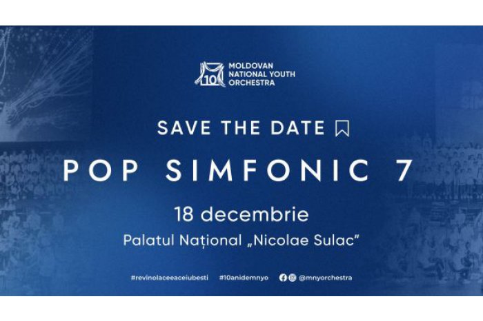 Un concert pop simfonic va avea loc la Palatul Național