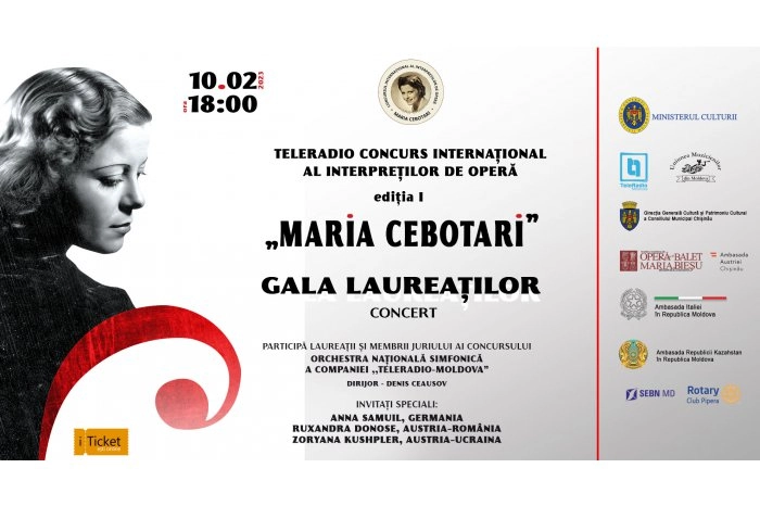 Un concurs internațional dedicat Mariei Cebotari va avea loc la Chișinău