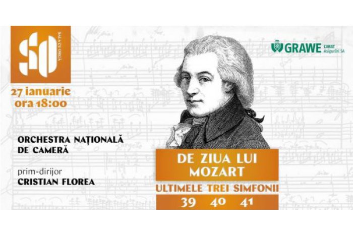 Sala cu Orgă va prezenta un concert dedicat lui W. A. Mozart