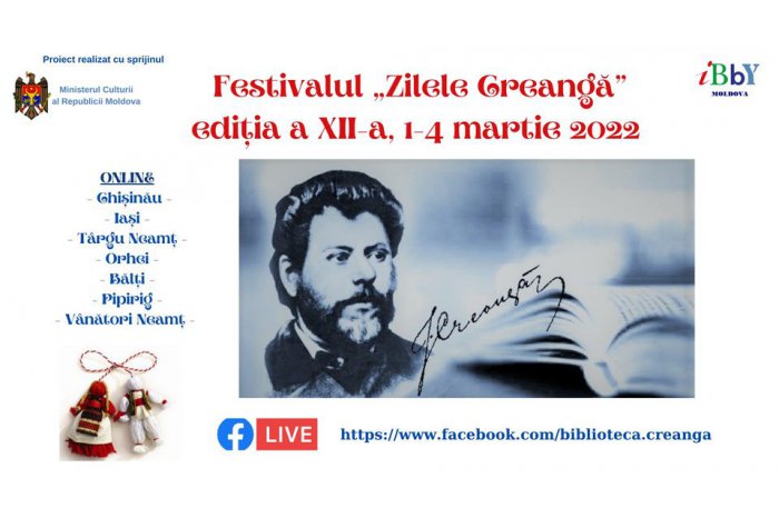 Festivalul ”Zilele Creangă” se va desfășura în regim online