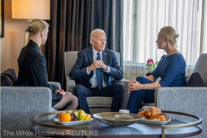 Joe Biden s-a întâlnit cu văduva şi cu fiica lui Aleksei Navalnîi