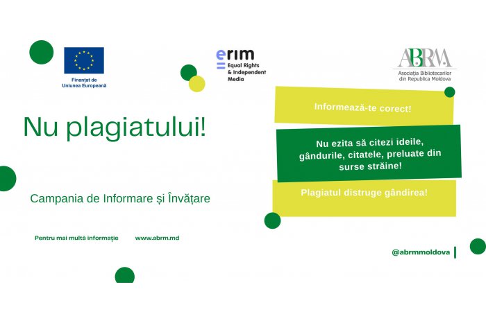A fost lansată Campania de Informare și Învățare „Nu plagiatului!”