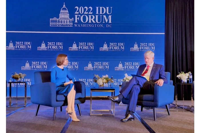 Șefa statului a vorbit despre provocările curente din Republica Moldova la Forumul IDU