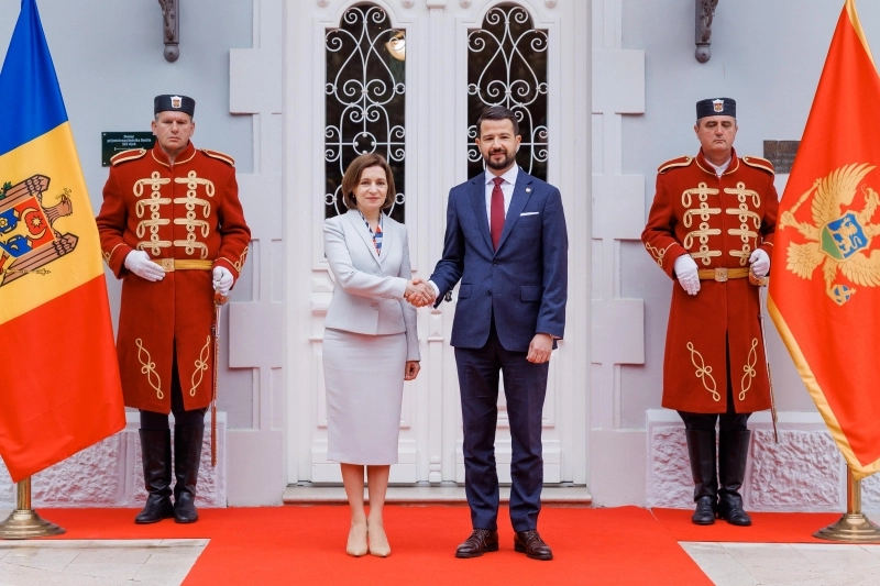 Maia Sandu, în vizită oficială în Muntenegru pentru discuții privind aderarea la Uniunea Europeană