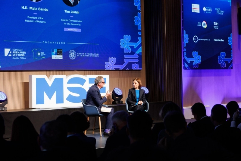 Președinta Sandu la Moldova Security Forum: „Instituțiile statului au învățat lecțiile din 2024 și au acționat coordonat pentru a limita ingerințele străine în 2025”