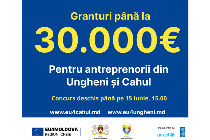 La Cahul şi Ungheni a fost lansat un nou program de granturi