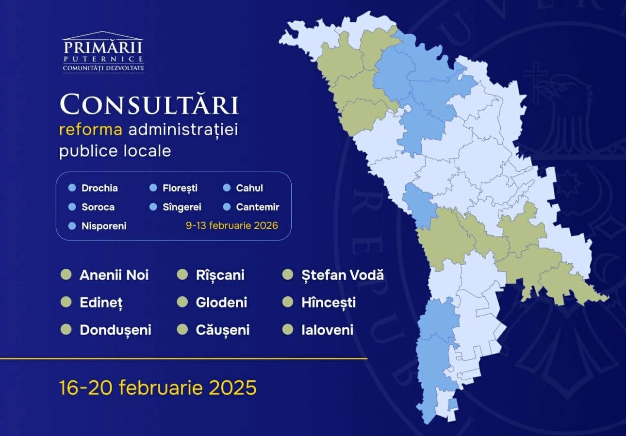 Consultări pentru reforma administrației publice locale: Viziunea reformei a fost discutată în alte 9 raioane