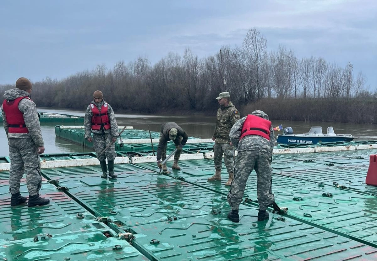 Geniștii militari au intervenit la PTF Leova–Bumbăta după creșterea nivelului Prutului