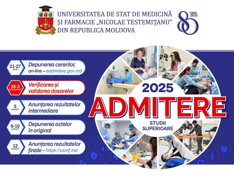 La USMF „Nicolae Testemițanu” s-a încheiat depunerea dosarelor online pentru concursul de admitere