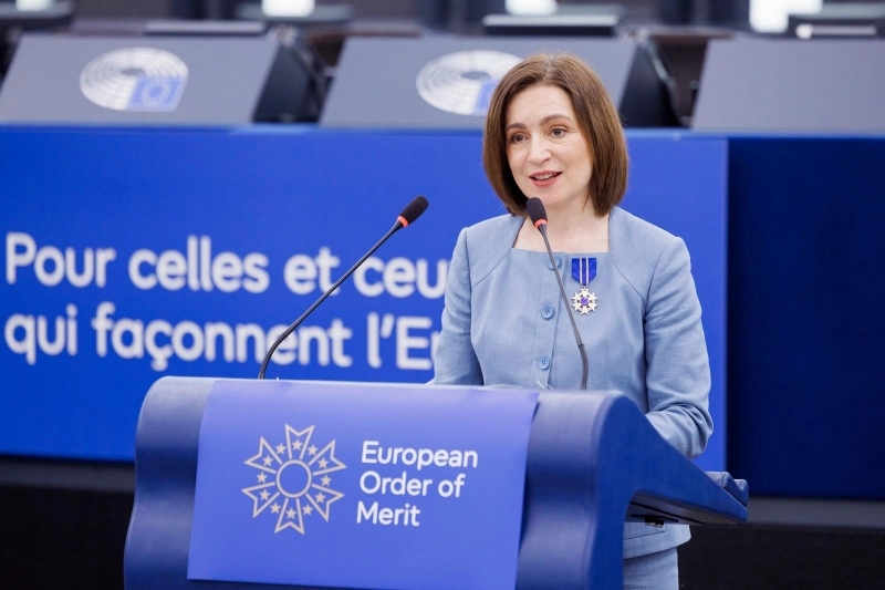 Discursul Președintei Maia Sandu în Parlamentul European, cu ocazia decernării Ordinului European de Merit