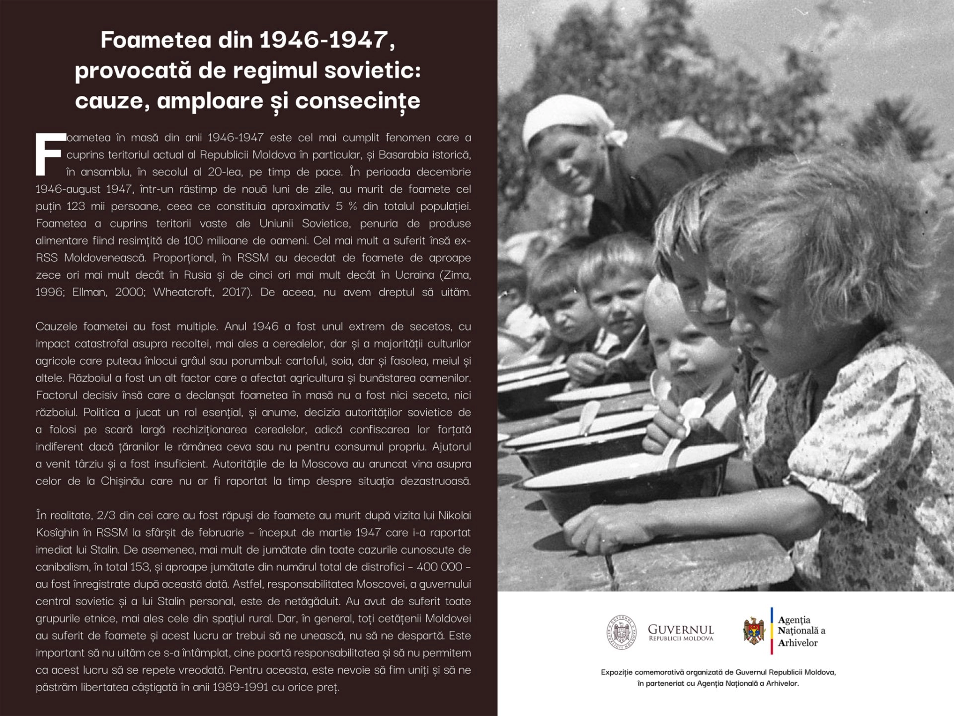 În instituțiile de învățământ din țară va fi organizată Săptămâna Comemorării Foametei