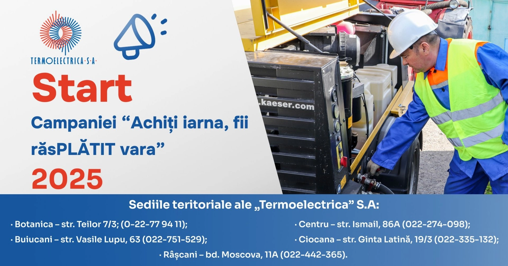 Termoelectrica” a dat start Campaniei „Achiți iarna, fii răsPLĂTIT vara”