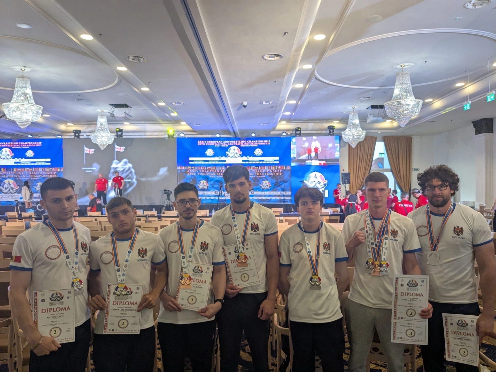 Sportivii moldoveni au cucerit 43 de medalii la Campionatul European de Armwrestling și Para-Armwrestling