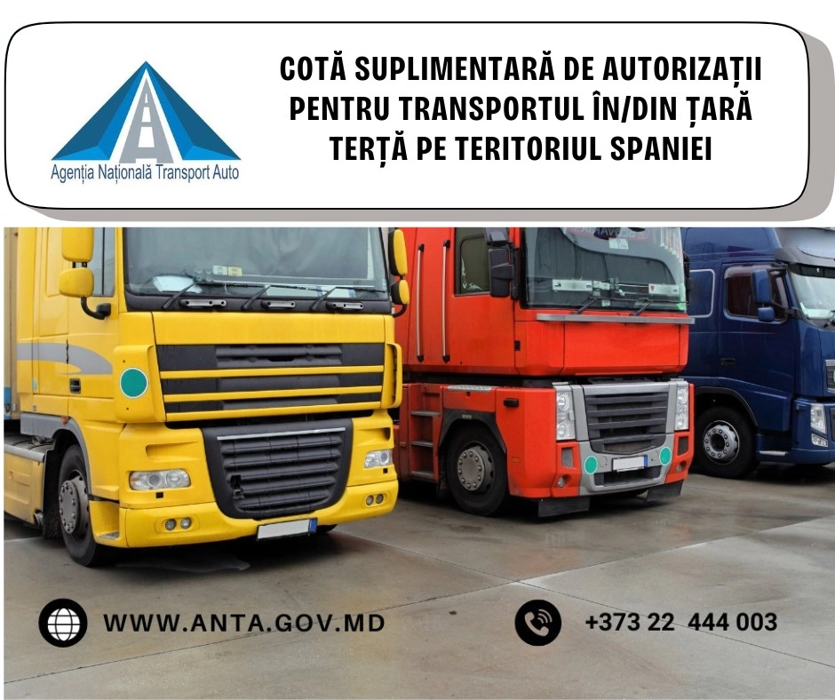 Transportatorii moldoveni vor beneficia de o cotă suplimentară de autorizații din partea Spaniei
