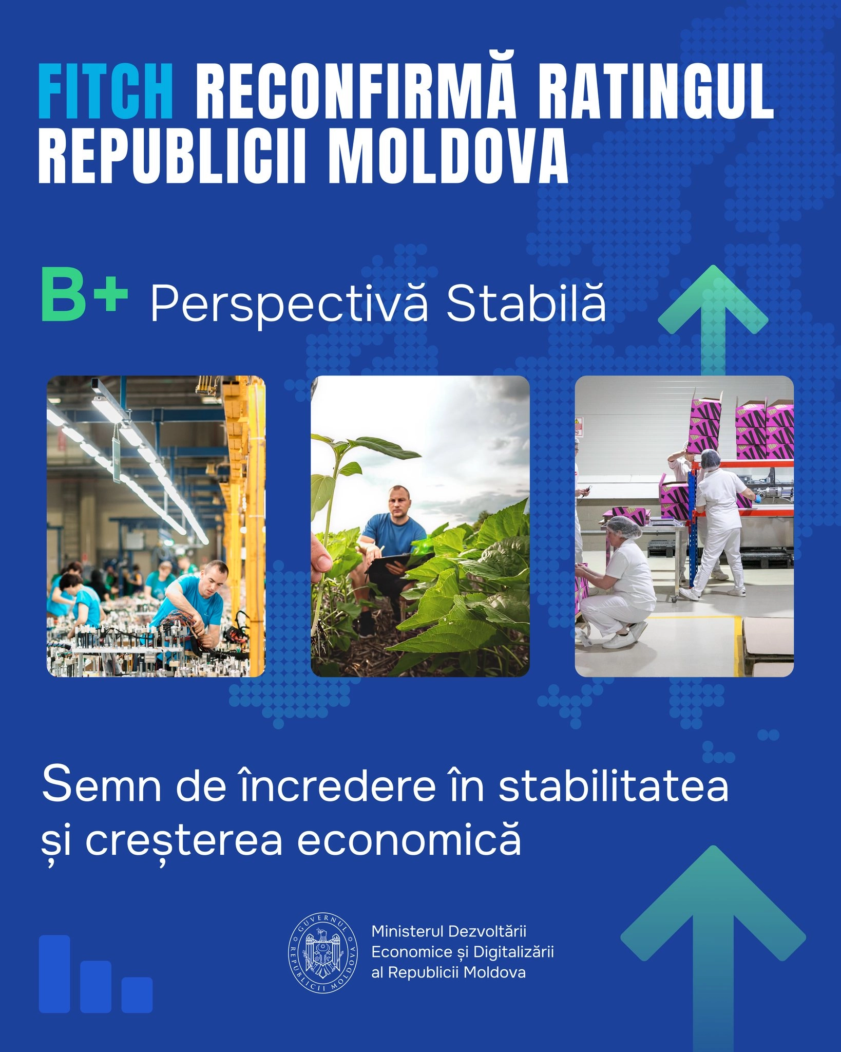 Agenţia internaţională Fitch Ratings confirmă stabilitatea economică a Republicii Moldova