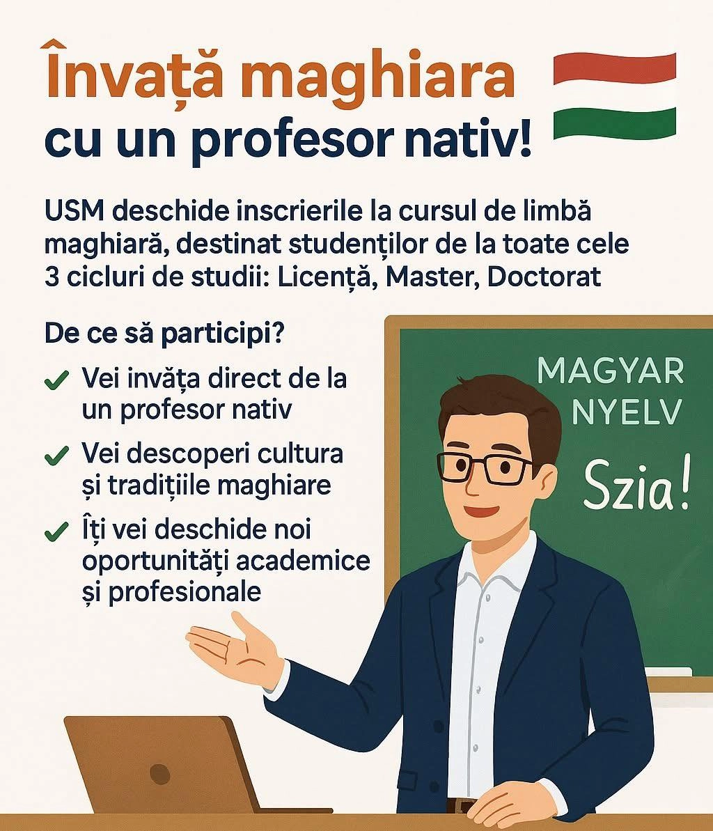 USM deschide înscrierile la cursul de limbă maghiară pentru studenți