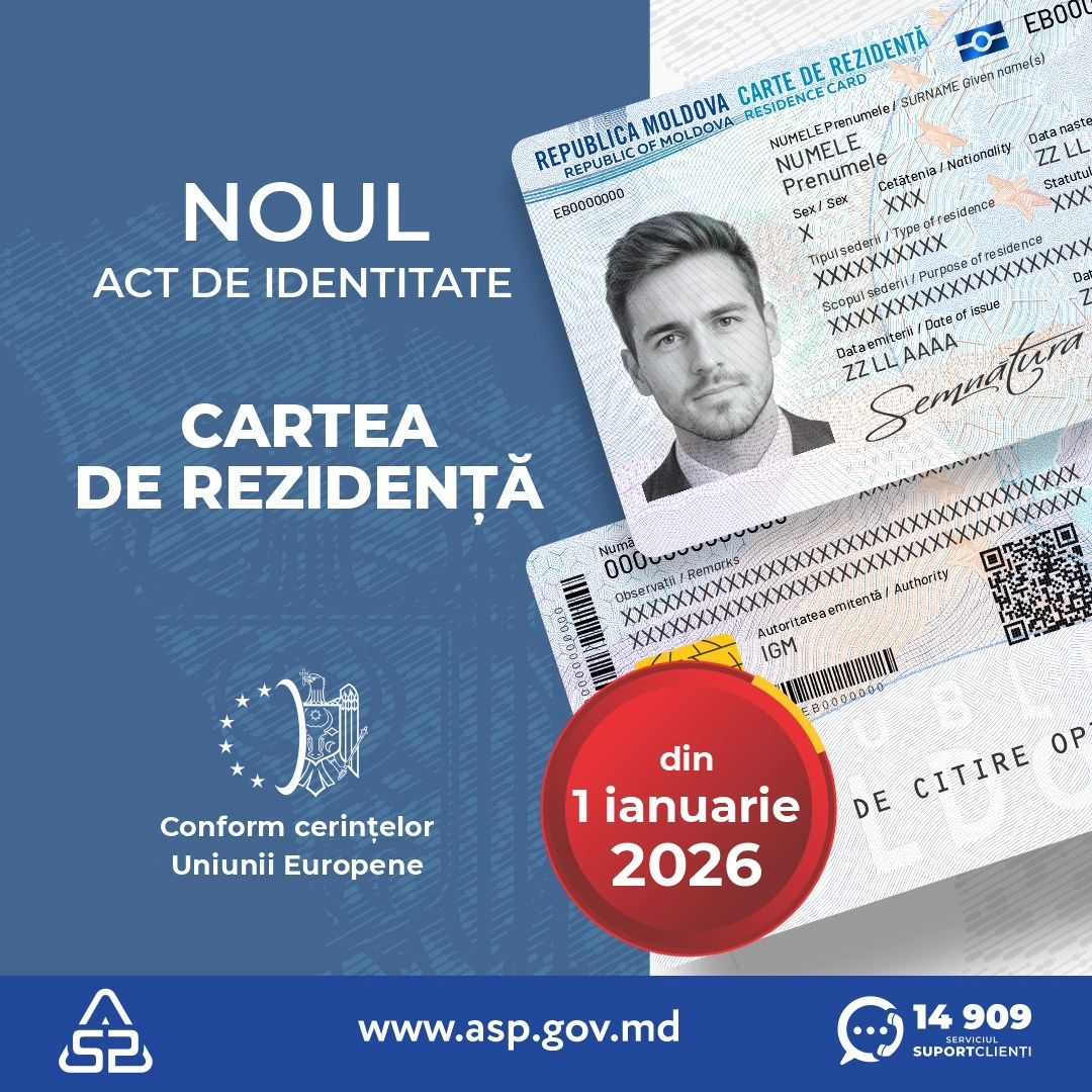 Executivul a aprobat modelul Cărții de rezidență și noile coduri pentru pașapoarte și documente de călătorie
