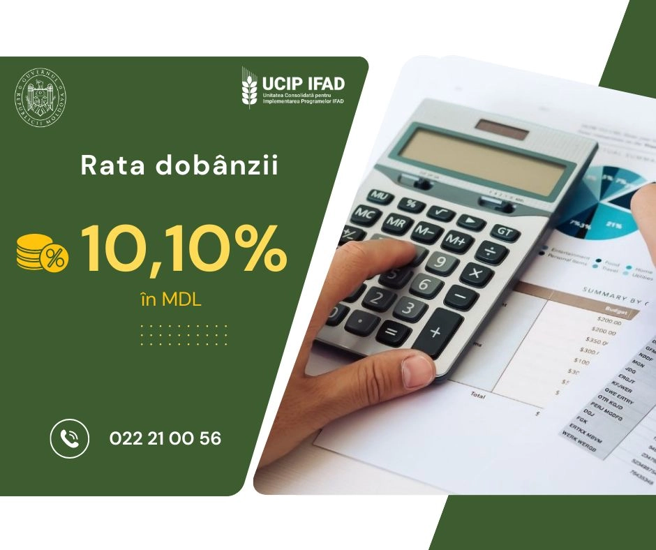 Credite IFAD mai accesibile pentru fermieri: rata dobânzii scade la 10,10% pentru întreprinderile micro și mici
