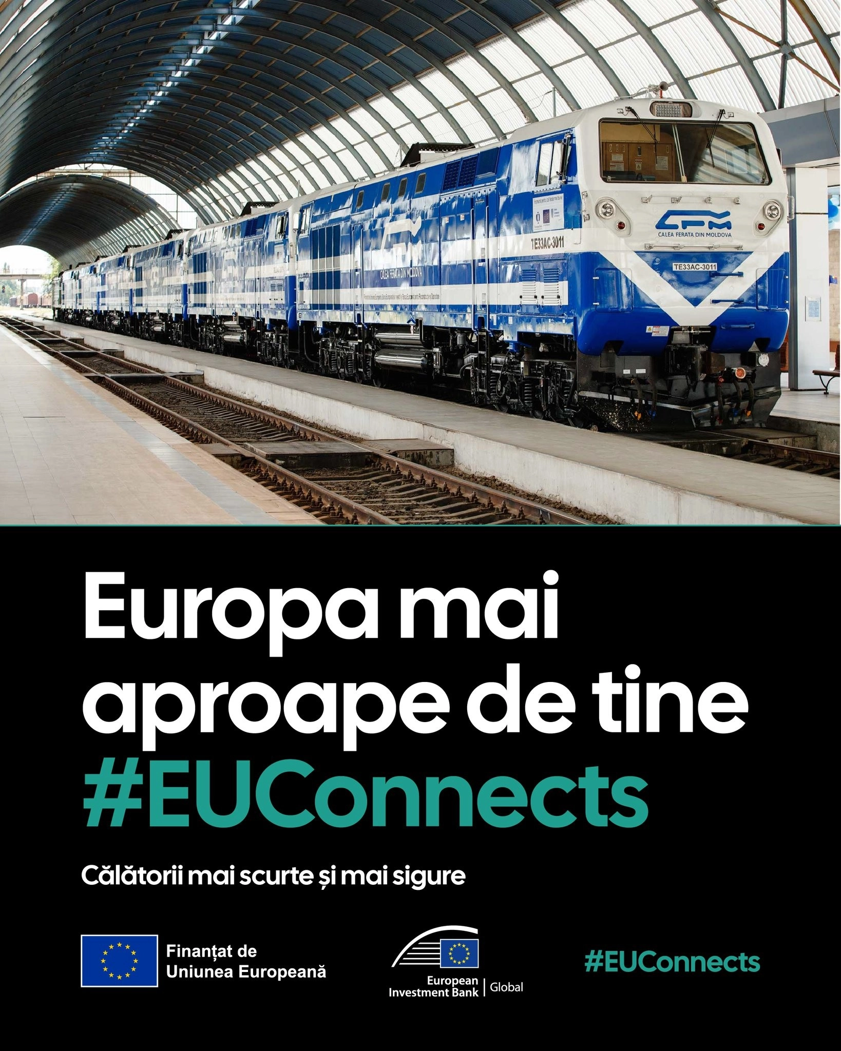 Republica Moldova va construi prima cale ferată electrificată cu ecartament european, pe segmentul Chișinău–Ungheni