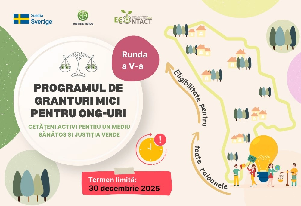 EcoContact lansează o nouă rundă de granturi pentru ONG-urile din domeniul mediului și dezvoltării durabile