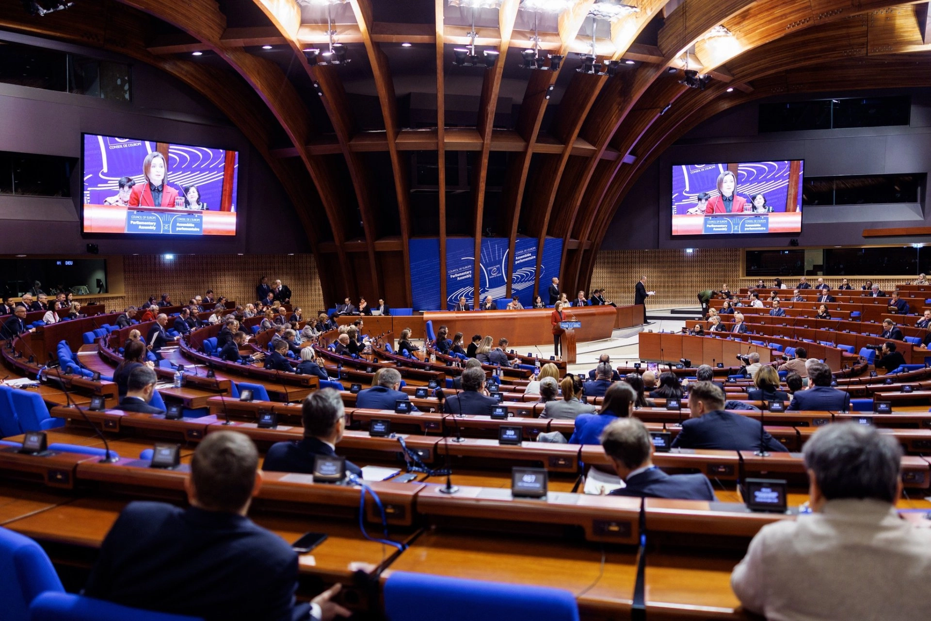 Șefa statului Maia Sandu la APCE: „Consiliul Europei are un rol vital de jucat - nu ca observator neutru, ci în calitate de garant politic al valorilor democratice și al dreptului internațional”