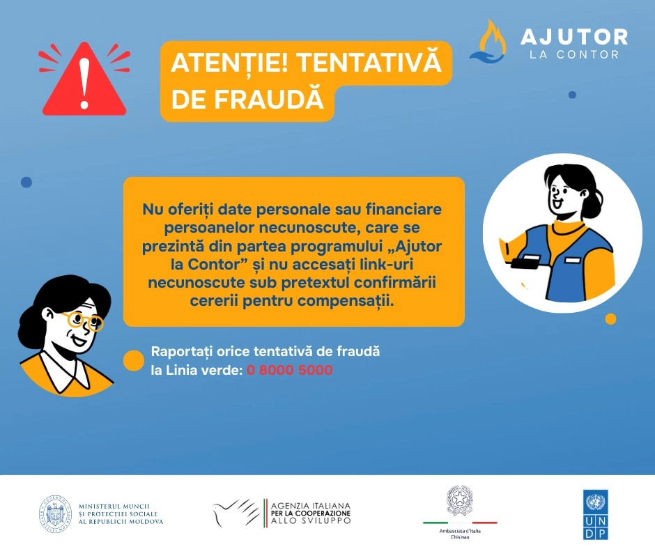 MMPS semnalează tentative de fraudă cu date personale sub pretextul verificării compensațiilor