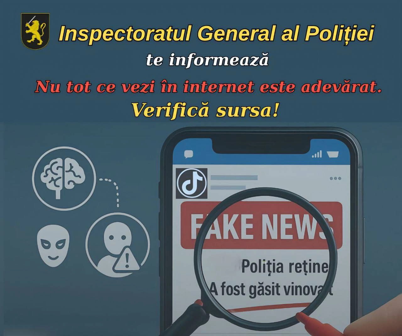 Campanie de dezinformare pe platforma TikTok. IGP: „Sunt conturi create pentru a dezinforma și manipula societatea”