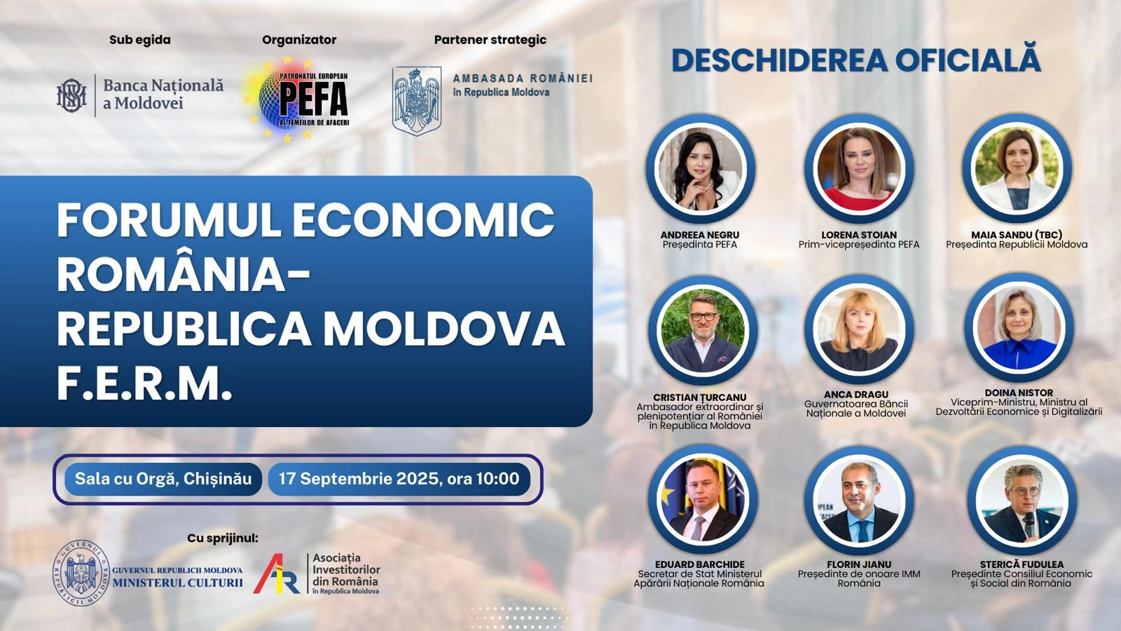 Forumul Economic România – Republica Moldova: Lansarea Indexului Antreprenoriatului Feminin la Chișinău
