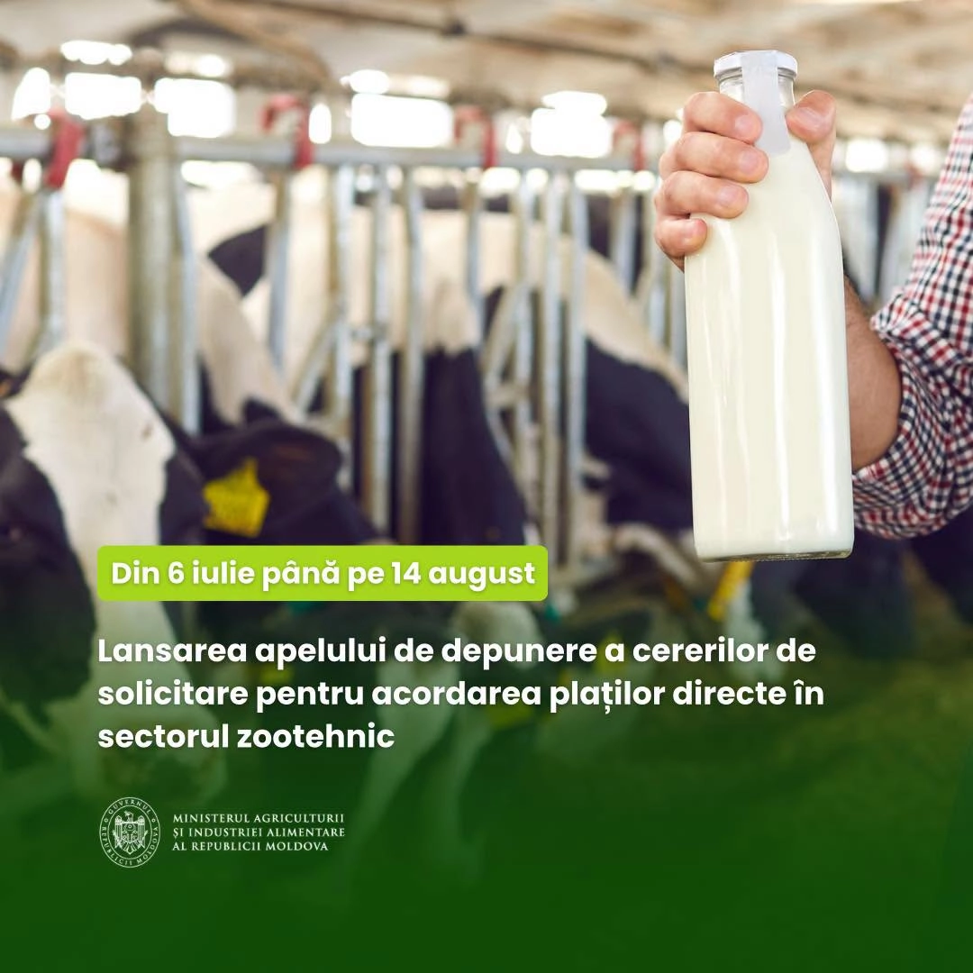 Sprijin financiar pentru producătorii de lapte: MAIA anunță lansarea apelului de depunere a cererilor