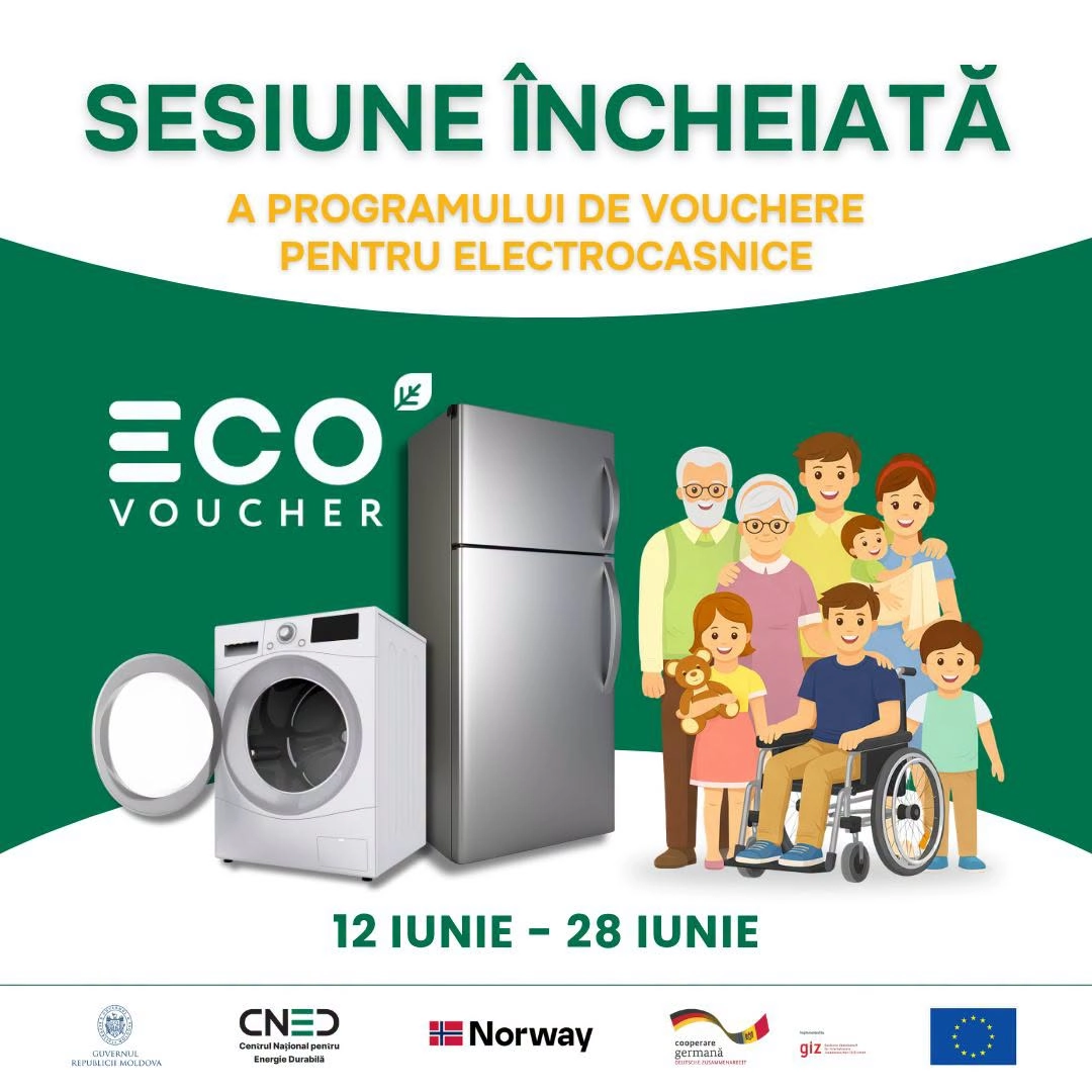 Vouchere de până la 6 mii de lei pentru alte 336 de familii, care și-au procurat electrocasnice noi