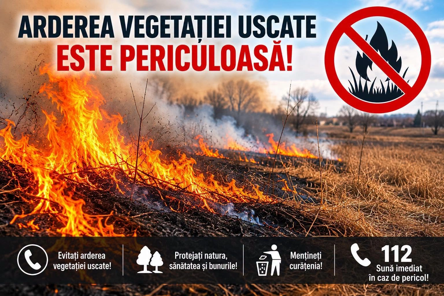Autoritățile de mediu avertizează asupra riscurilor incendierii miriștilor în perioada recoltării cerealelor