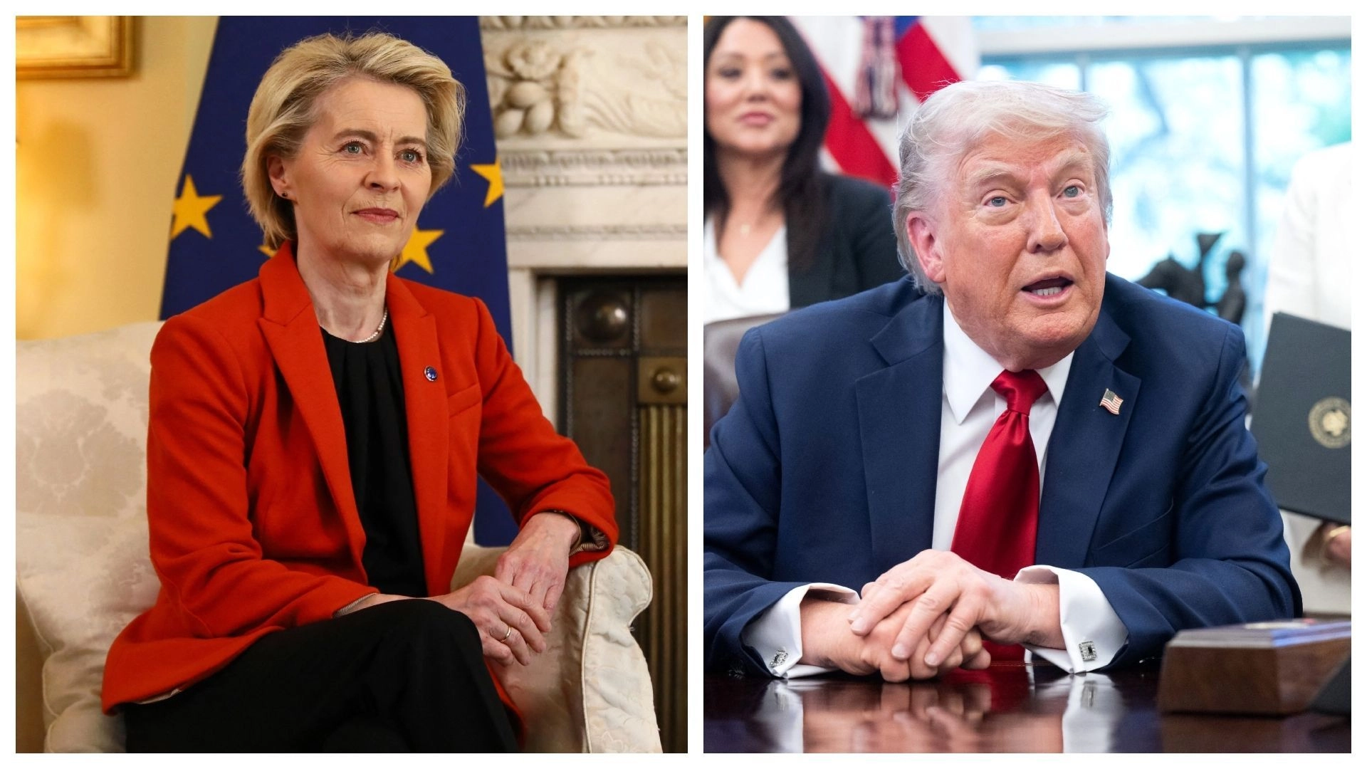 Ursula von der Leyen a discutat cu preşedintele american Donald Trump pe tema taxelor vamale