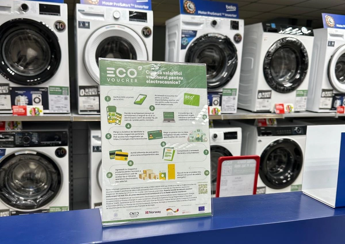 Circa 3.200 de familii au beneficiat de Programul de Vouchere pentru Electrocasnice în cadrul celei de-a patra sesiuni din acest an