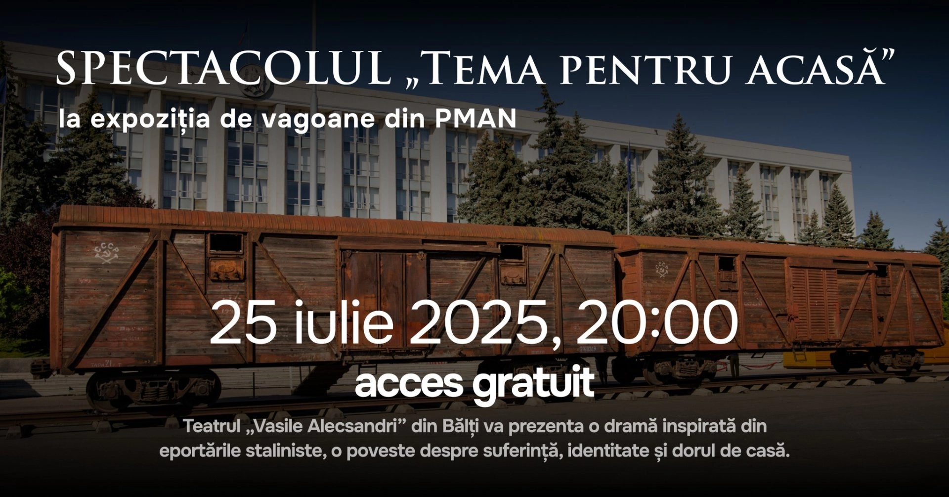 Spectacolul „Tema pentru acasă”, în Piața Marii Adunări Naționale. Guvernul invită cetățenii să participe la eveniment