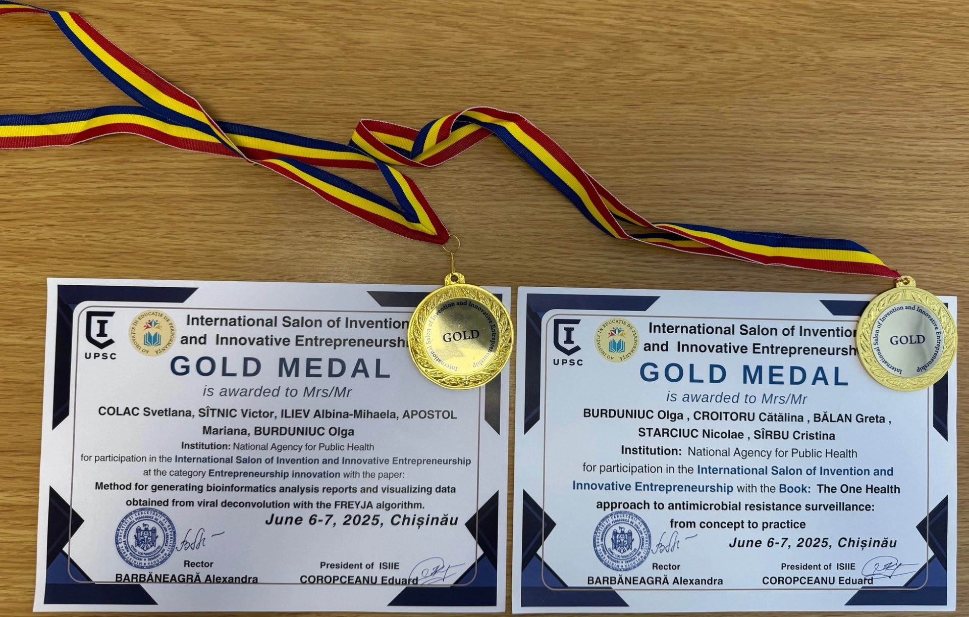 Cercetători ANSP au fost premiați la Salonul Internațional de Inventică și Antreprenoriat Inovativ de la Chișinău