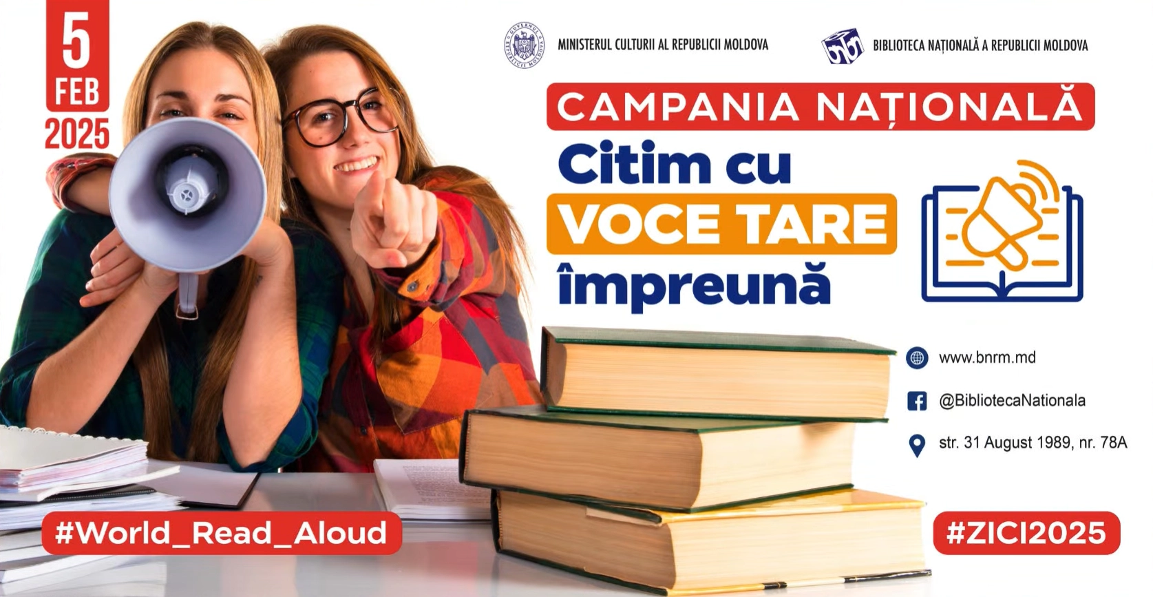Biblioteca Națională lansează Campania „Citim cu voce tare împreună”