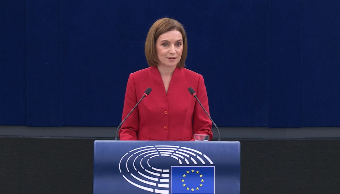 Președinta Maia Sandu în Parlamentul European: „Aderarea R. Moldova la UE este o cursă contra cronometru”