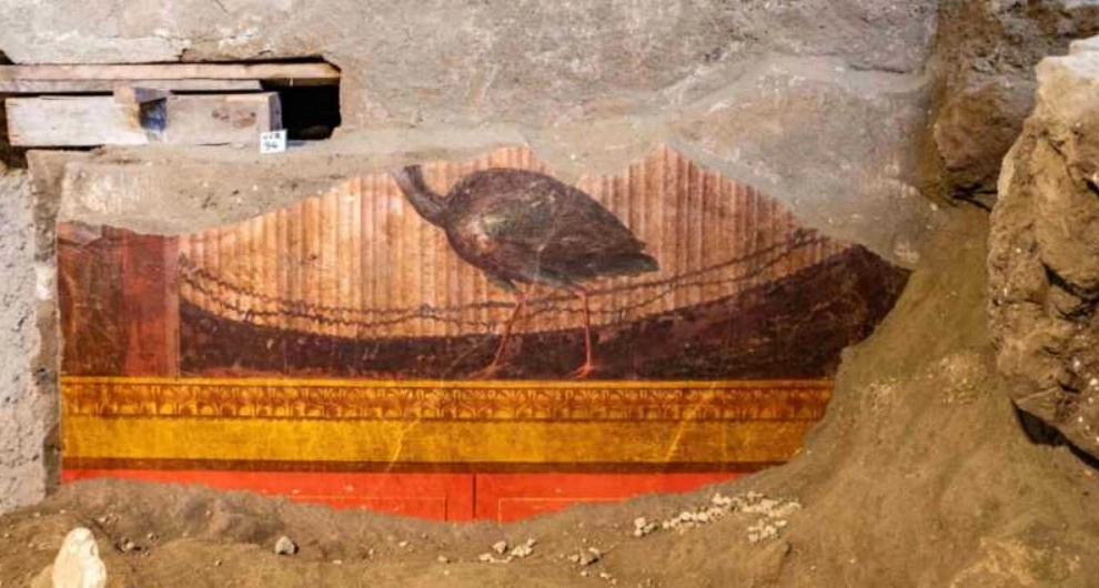 Noi fresce „cu detalii și culori extraordinare”, descoperite într-o vilă din apropiere de Pompeii