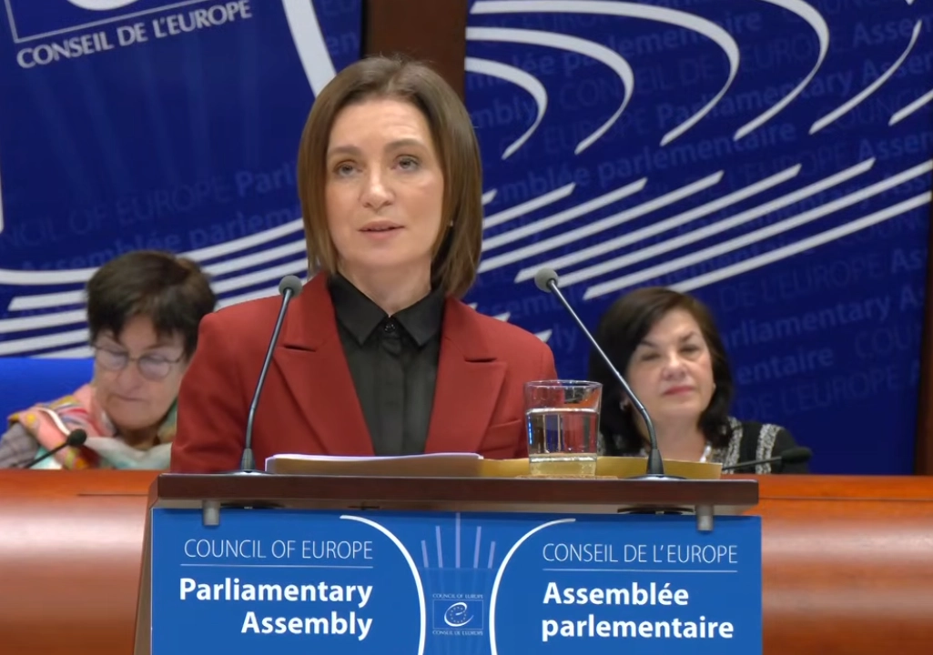 Președinta Maia Sandul la APCE: „Europa se confruntă cu două războaie – unul militar și altul împotriva democrațiilor”