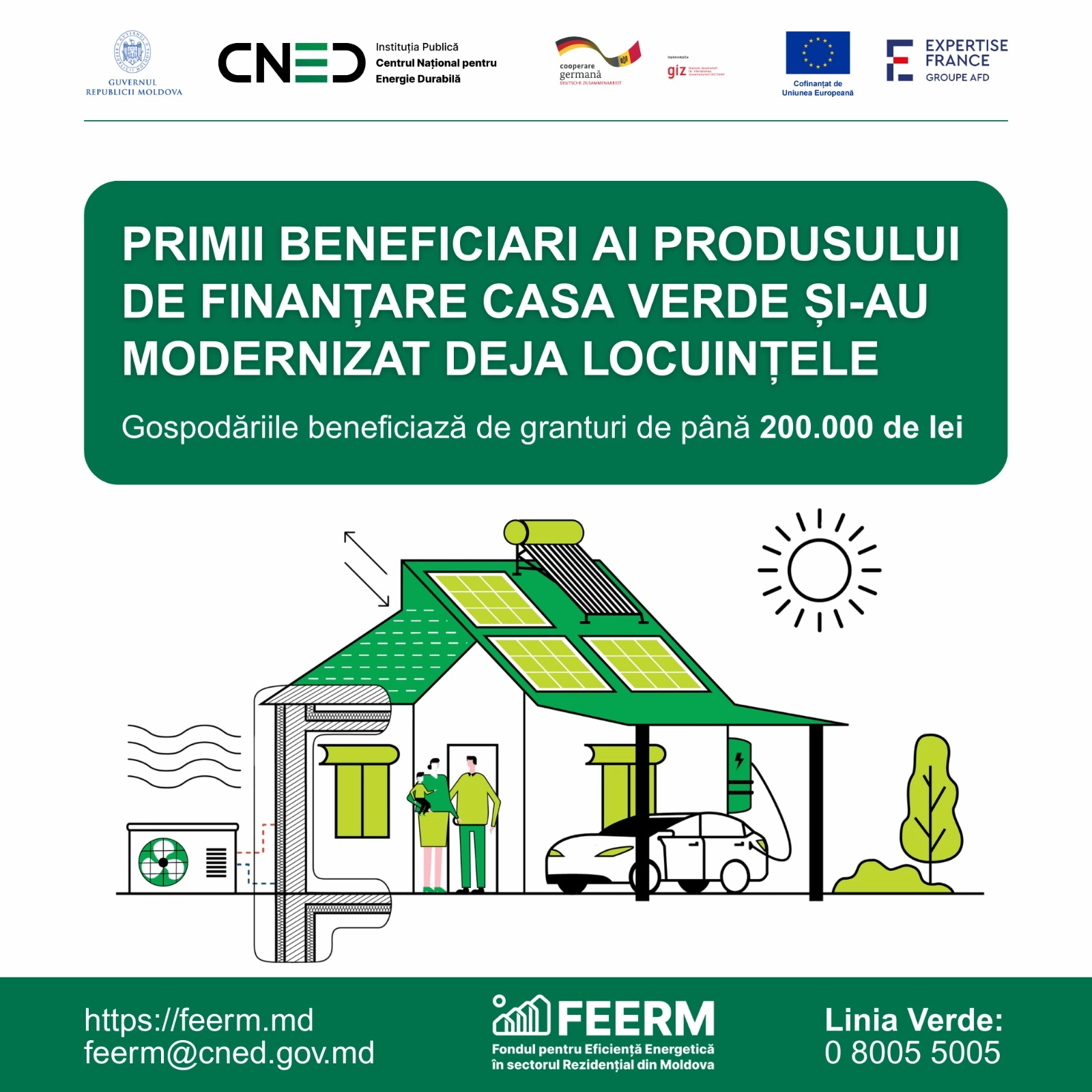 Programul Casa Verde: primii beneficiari și-au modernizat deja locuințele după ce au primit granturi de până la 200 de mii de lei